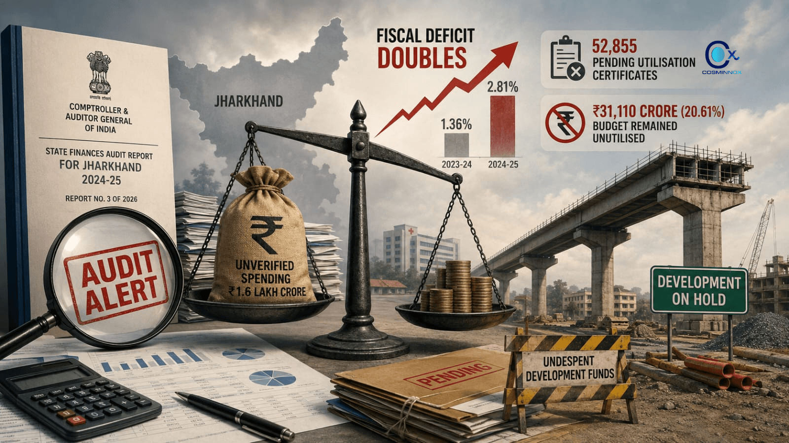 CAG Audit Flags ₹1.6 Lakh Crore in Unverified Spending as Jharkhand's Fiscal Deficit Doubles